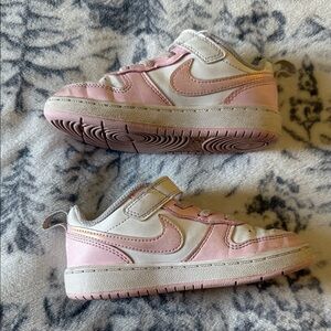 Nike Kids Light Pink and White Sneakers